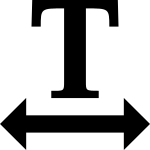 Text Width SVG Icon